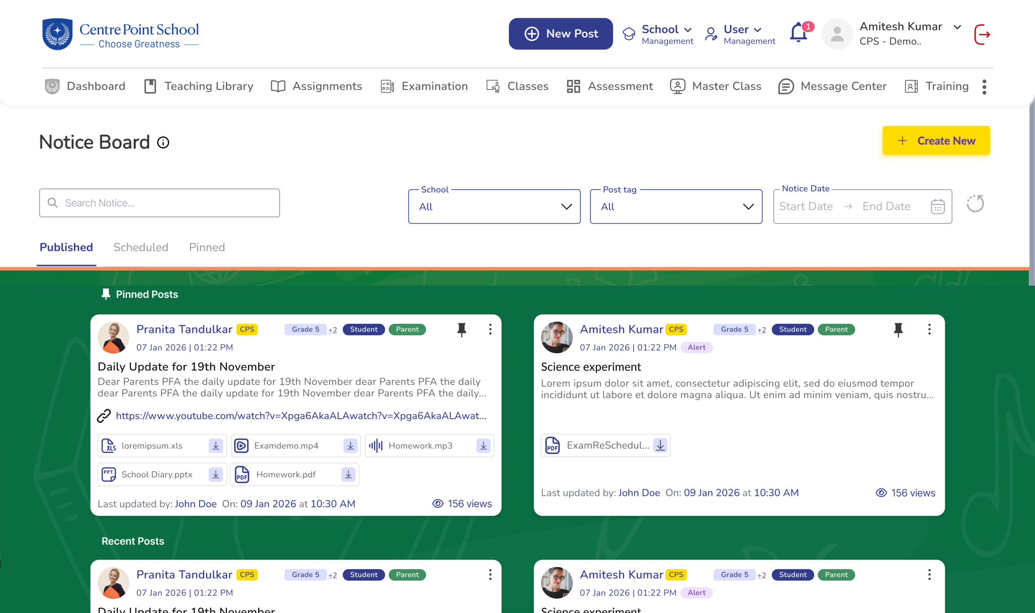 Create & Manage Notice Board - Argus Support Hub